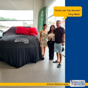 <p>A HABILITAR ISENÇÕES fez mais uma família feliz!</p>

<p>O processo de isenção de impostos foi concluído e o Tony Mark comprou um Jeep Compass Diesel na Vitória Motors Jeep!</p>

<p>LEGAL DEMAIS!</p>

<p>E você, PCD? Faça igual O Tony Mark! Entre em contato com a HABILITAR ISENÇÕES!</p>