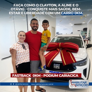 <p>Nada como a emoção de receber um carro novo! Parabéns, família, por esta conquista. Estamos muito felizes em fazer parte dessa nova jornada! Faça igual ao Clayton ,Aline e Otávio!Entre em contato com a Habilitar Isenções!</p>