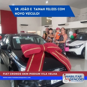 <p>É com grande alegria que entregamos mais um sonho realizado! Parabéns à família <strong>Segrine</strong> pelo novo carro 0km! Que ele traga muitos momentos felizes e inesquecíveis!</p>

<p>Faça igual à família Segrine!  Entre em contato com a Habilitar Isenções!</p>